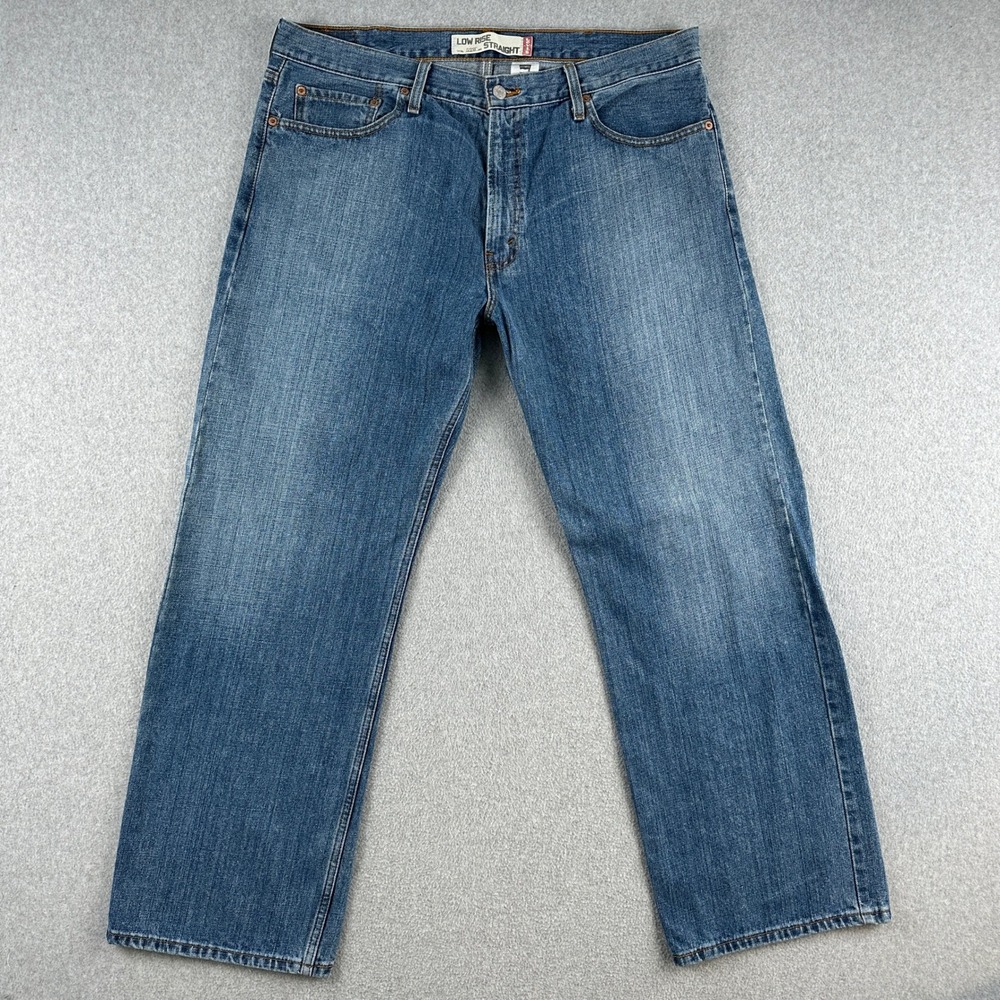 Vintage Levis 529 Jeans Men 38x30 Blue Low Rise Y2K Straight Denim Rodeo Western